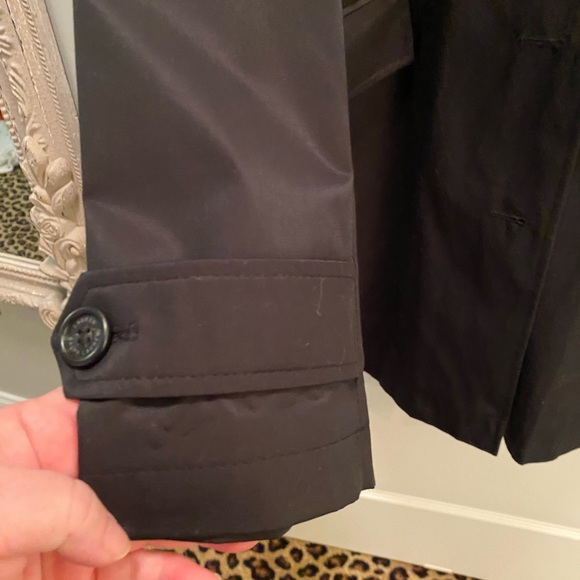 NWT Ralph Lauren short black raincoat w/hood - Picture 3 of 7